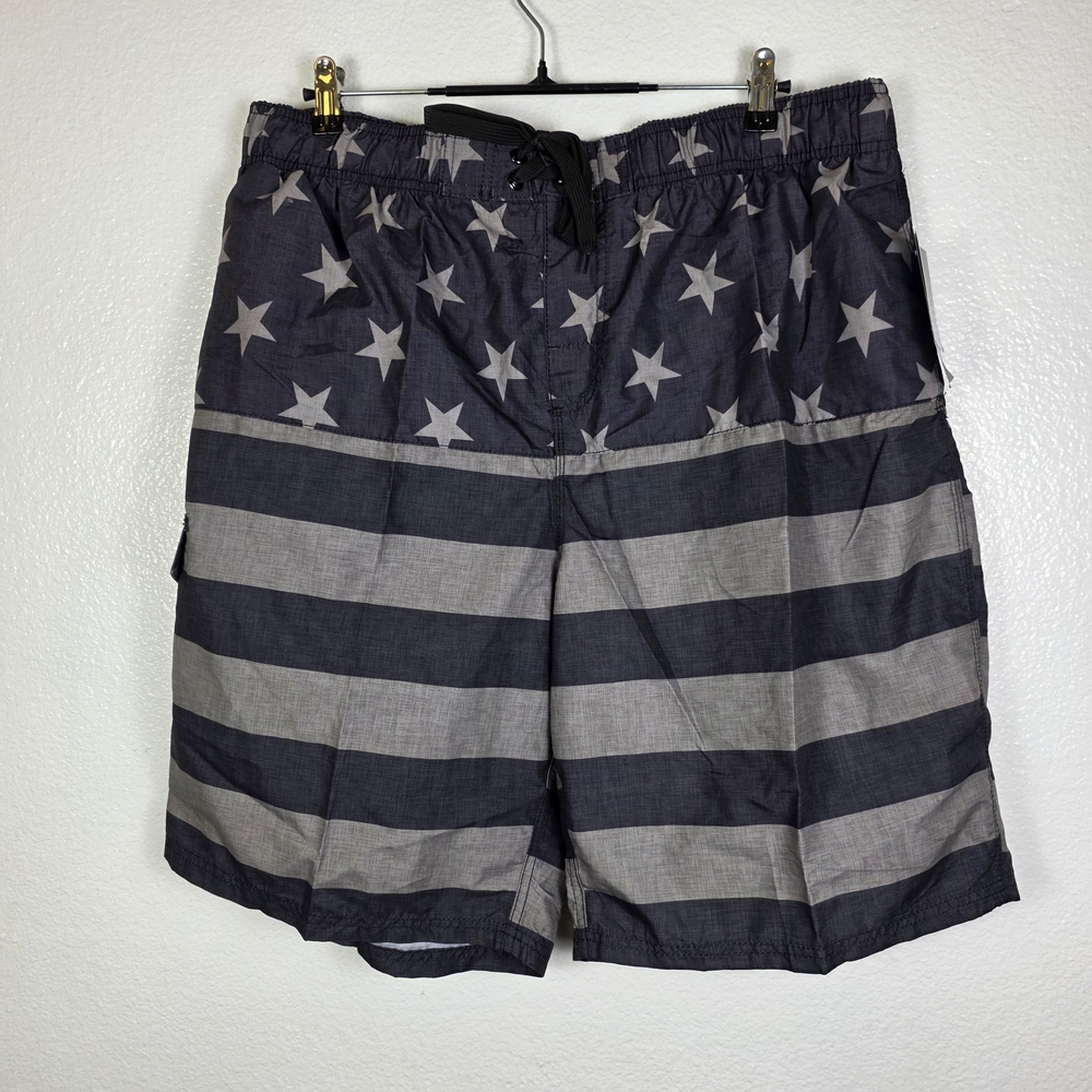 Kanu Surf Men's Infinite Swim Trunks‎ Flag II Black UPF 50+ Quick Dry Size 2X